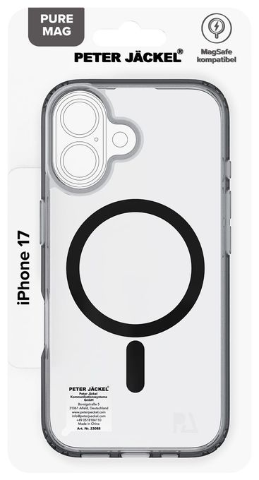 Cover für Apple iPhone 17 (Schwarz, Transparent) 23088 