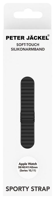 Armband Apple Watch 38/ 40/ 41/ 42mm (10/ 11)  Sporty Strap (Schwarz) 