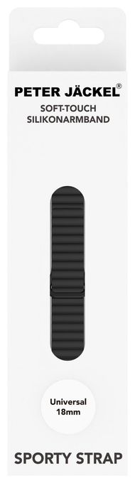 Armband 18 mm Universal  23134 (Schwarz) 