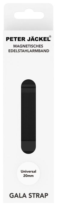 Armband 20 mm Universal  23140 (Schwarz) 