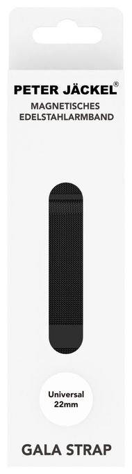 Armband 22 mm Universal  Gala Strap (Schwarz) 
