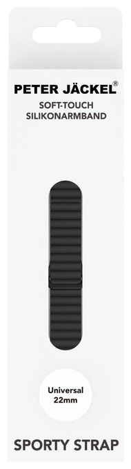 Armband 22 mm Universal  23147 (Schwarz) 