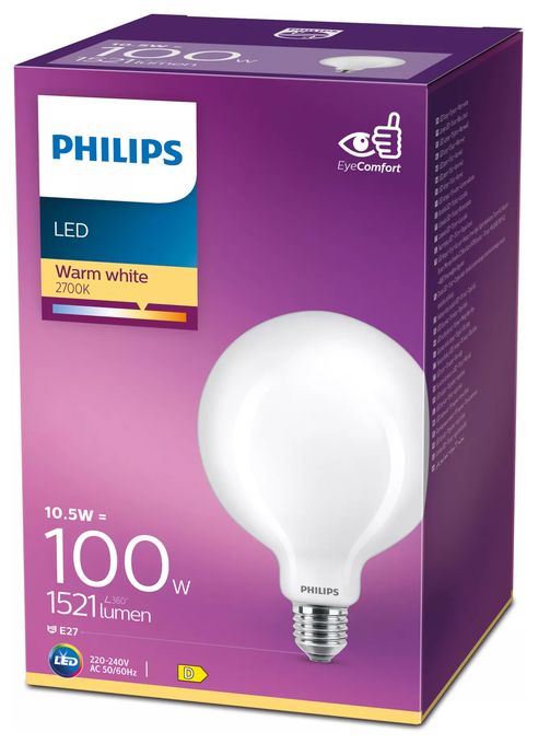LED Lampe Globe E27 EEK: D 1521 lm Warmweiß (2700K) entspricht 100 W 8718699665142 