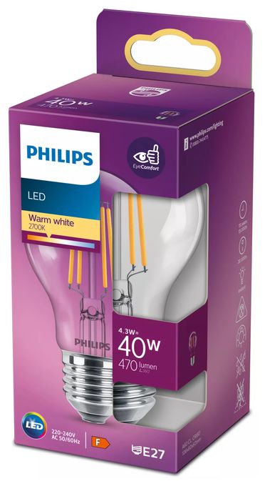 LED Lampe Lüsterkolben E27 EEK: F 470 lm Warmweiß (2700K) entspricht 40 W 8718699761998 