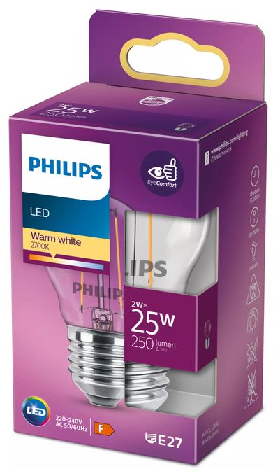 LED Lampe Lüsterkolben E27 EEK: E 250 lm Warmweiß (2700K) entspricht 25 W 8718699763299 