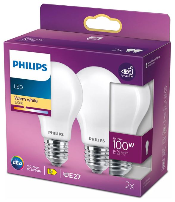 LED Lampe Tropfen E27 EEK: D 1521 lm Warmweiß (2700K) entspricht 100 W 8718699763695 