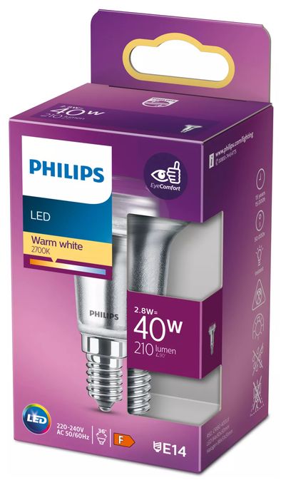 LED Lampe Reflektor E14 EEK: F 210 lm Warmweiß (2700K) entspricht 40 W 8718699773793 