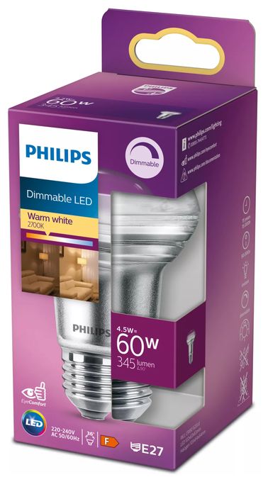 LED Lampe Reflektor E27 EEK: F 345 lm Warmweiß (2700K) entspricht 60 W Dimmbar 8718699773830 