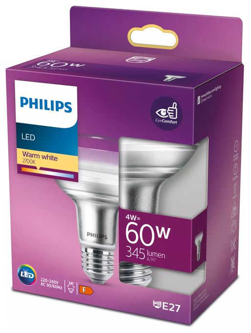 LED Lampe Reflektor E27 EEK: F 345 lm Warmweiß (2700K) entspricht 60 W 8718699773854 