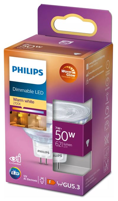 LED Lampe Punkt GU5.3 EEK: F 621 lm Ultra-Warmweiß(2200K) entspricht 50 W Dimmbar 8718699774035 