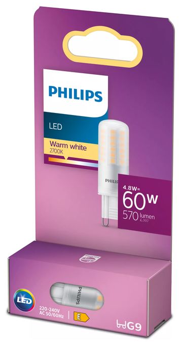 LED Lampe Stiftsockel G9 EEK: E 570 lm Neutralweiß (4000K) entspricht 60 W 8718699774073 
