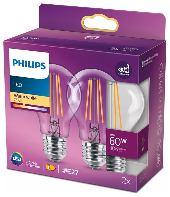 LED Lampe Tropfen E27 EEK: E 806 lm Warmweiß (2700K) entspricht 60 W 8718699777739 