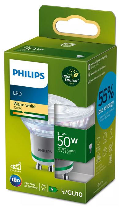 LED Lampe Reflektor GU10 EEK: A 375 lm Warmweiß (2700K) entspricht 50 W 8720169194830 