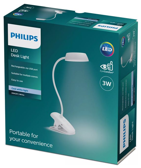 LED Desk Lights 99 mm Neutralweiß (4000K) Kaltweiße Donutclip Schreibtischleuchte 