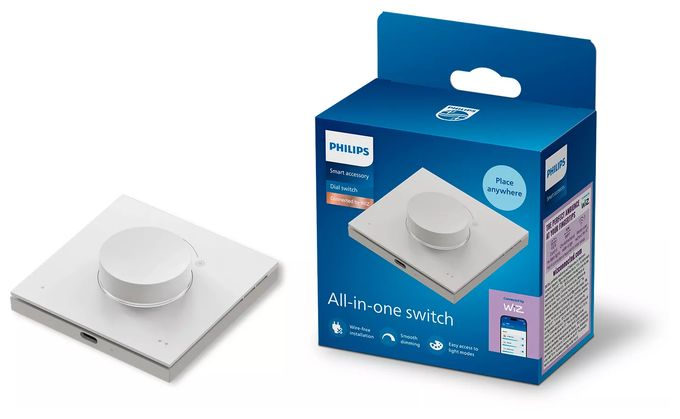 Smart Dial-Schalter, bequeme Steuerung, Dimmen, wiederaufladbare Batterie 