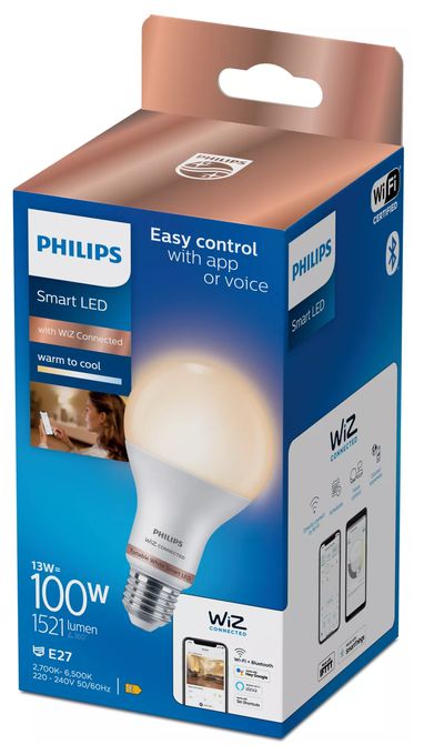 LED Intelligentes Leuchtmittel 142 mm Weiß Smart LED 13 W (entspr. 100 W) A67 E27 