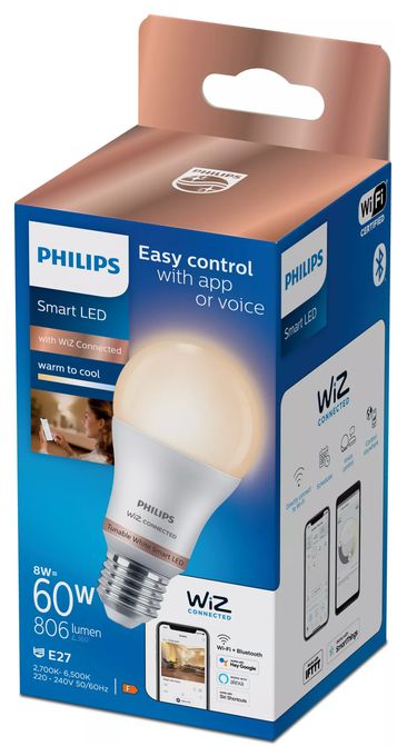 LED Intelligentes Leuchtmittel 122 mm Weiß Smart LED 8 W (entspr. 60 W) A60 E27 