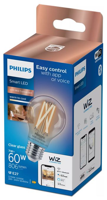 LED Intelligentes Leuchtmittel 106 mm Weiß Smart LED klar 7 W (entspr. 60 W) A60 E27 