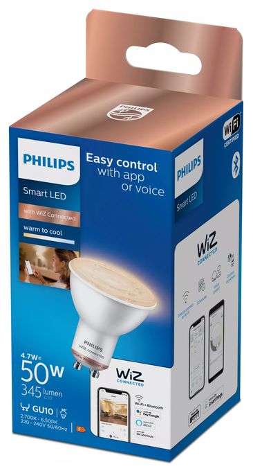LED Intelligentes Leuchtmittel 58 mm Weiß Smart LED Spot 4,7 W (entspr. 50 W) PAR16 GU10 