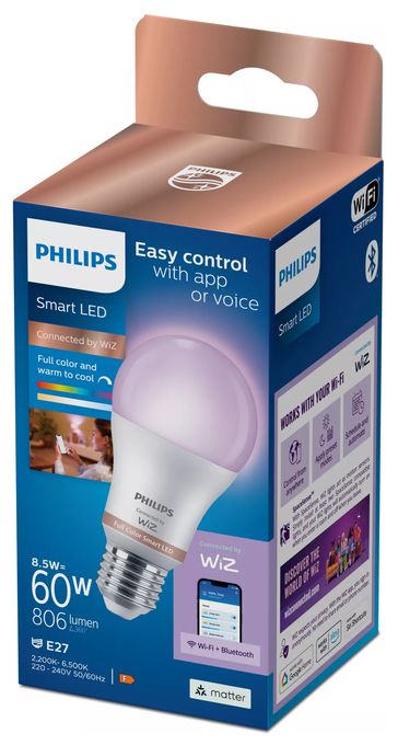 LED Multi Smarte LED-RGB-Lampe A60, E27-Sockel 