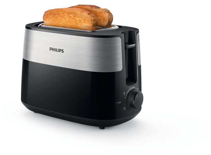 Daily Collection HD2516/90 Toaster – 2 Scheiben, breite Toastkammer, Metall 