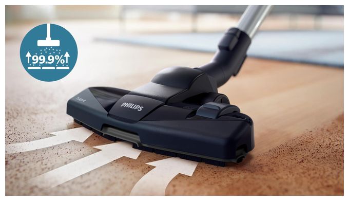Bodenstaubsauger Beutellos 900 W HEPA (Schwarz, Blau, Grau, Violett) FC9333/09 PowerPro Compact 