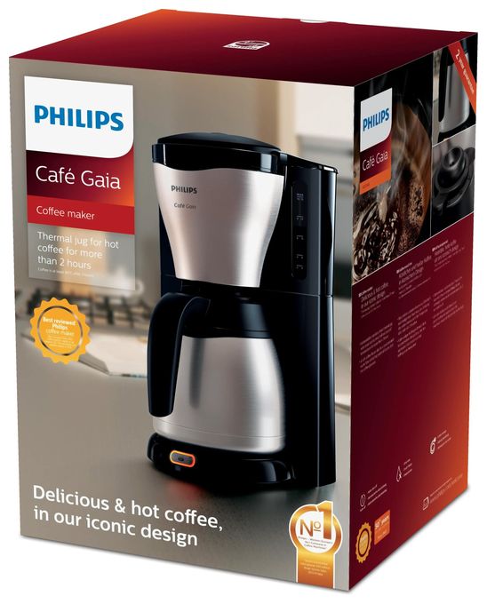 Mit Thermo-Kanne, Metall, Kaffeemaschine 
