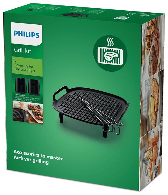 HD9926/00  Grillboden & -Spieße für Airfryer 3,2 und 4,2 Liter 