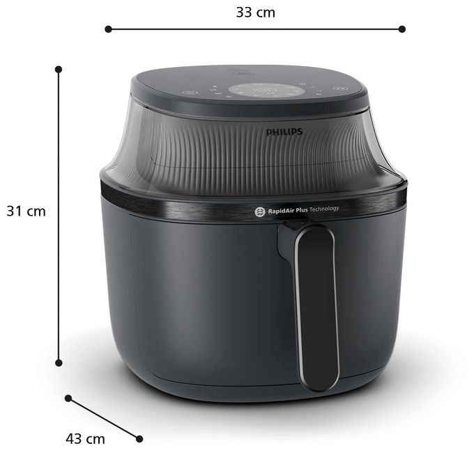 Heißluftfritteuse 6,2 l 1700 W  Series 3000 NA330/00 (Schwarz) 