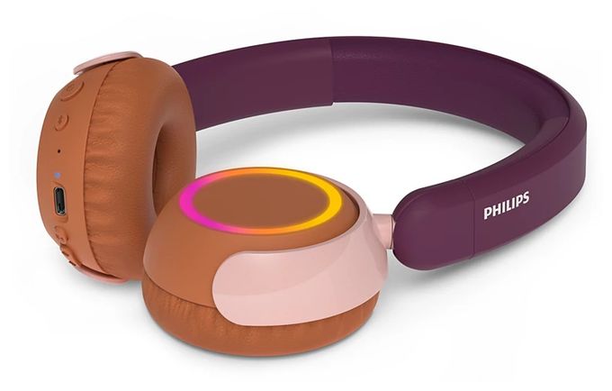 Ohraufliegender Bluetooth Kopfhörer kabellos 45 h Laufzeit (Orange, Violett, Rose) TAK4200MP/00 