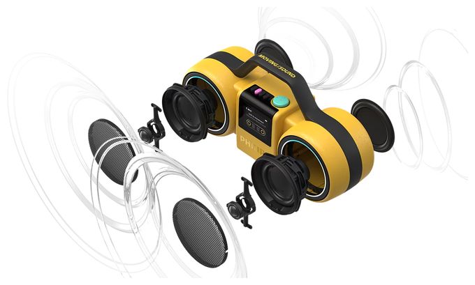 60 W Bluetooth Lautsprecher IP67 Laufzeit bis 24 h  TAMS60 The Roller (Gelb) 