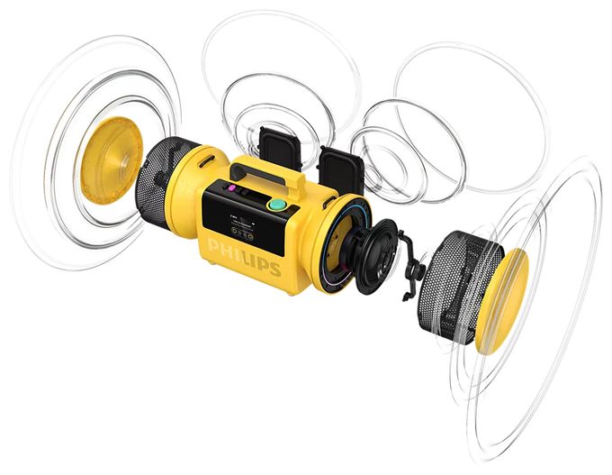 140 W Bluetooth Lautsprecher IP67 Laufzeit bis 24 h  TAMS80 The Tube (Gelb) 