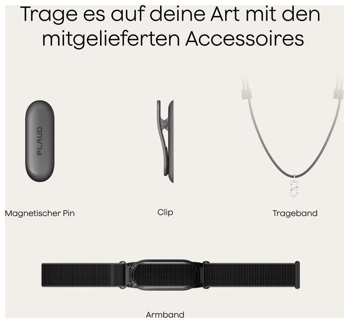 Diktiergerät 64 GB  NotePin S (Schwarz) 