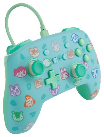 Gamepad für Nintendo Switch (Blau, Grün, Türkis) Enhanced Wired Controller Animal Crossing 