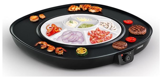 1 Zone(n) 1100 W mit 450 x 450 mm Fläche  103260 Chef Pirouette (Schwarz, Weiß) 
