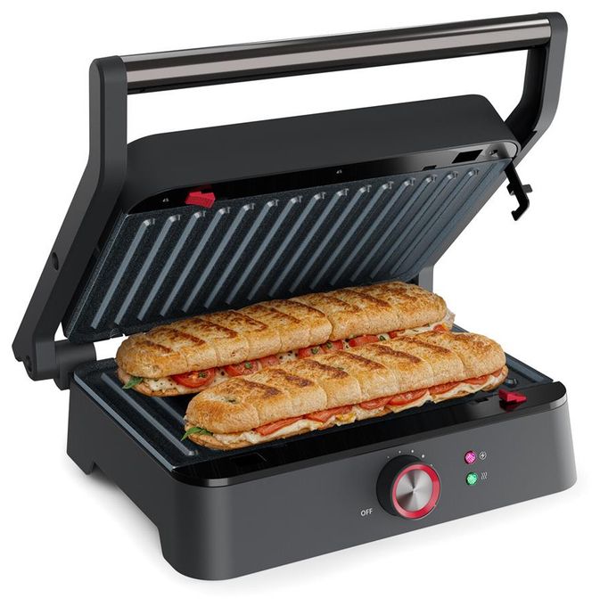1800 W mit 275 x 180 mm Fläche  117502 Kontaktgrill (Schwarz) 