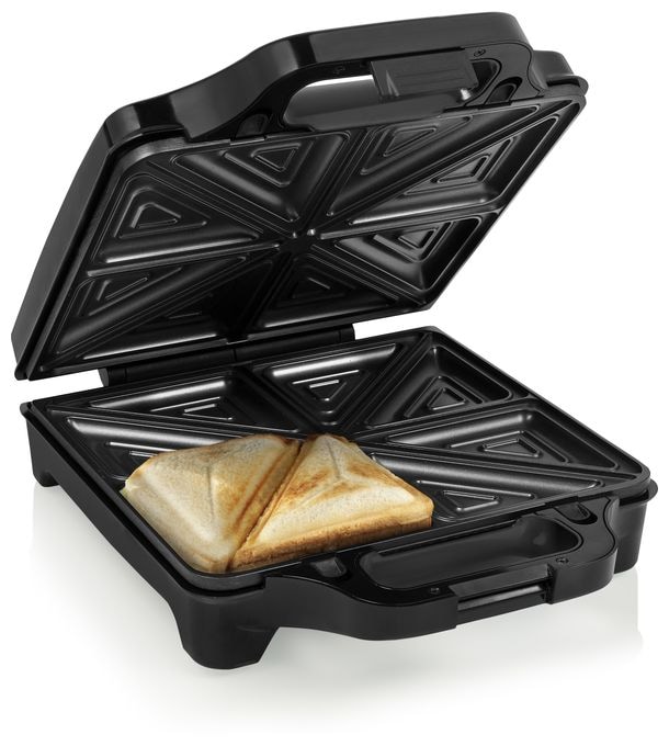 Sandwichmaker 1600 W für 4 Sandwiches  127006 Supreme XXL (Schwarz, Edelstahl) 