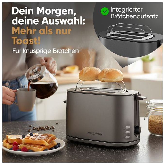 Toaster 950 W 2 Scheibe(n)  PC-TA1291 (Anthrazit) 