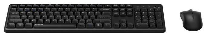 Büro Tastatur RF Wireless + Bluetooth 2.4 GHz  8150M (Schwarz) 