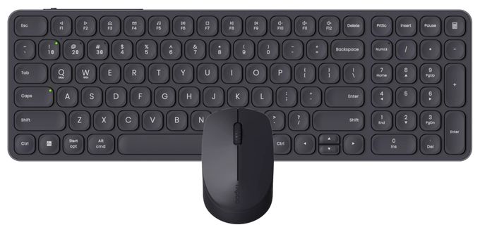 Büro Tastatur RF Wireless + Bluetooth 2.4 GHz  9710M (Dunkles Grau) 