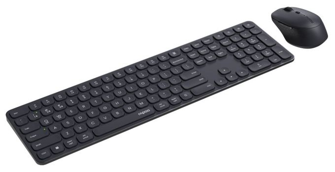 Büro Tastatur RF Wireless + Bluetooth 2.4 GHz  9810M (Dunkles Grau) 
