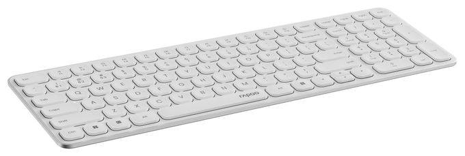 Büro Tastatur RF Wireless + Bluetooth 2.4 GHz  E9310M (Weiß) 