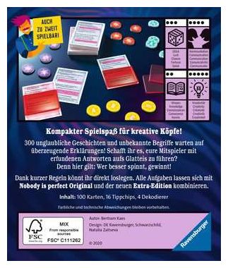 Kartenspiel bis zu 4 Spielern ab 14 Jahr(e) Nobody is perfect - Mini Edition 
