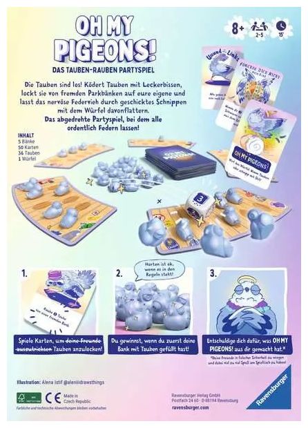Brettspiel bis zu 5 Spielern ab 8 Jahr(e) Oh my Pigeons! 