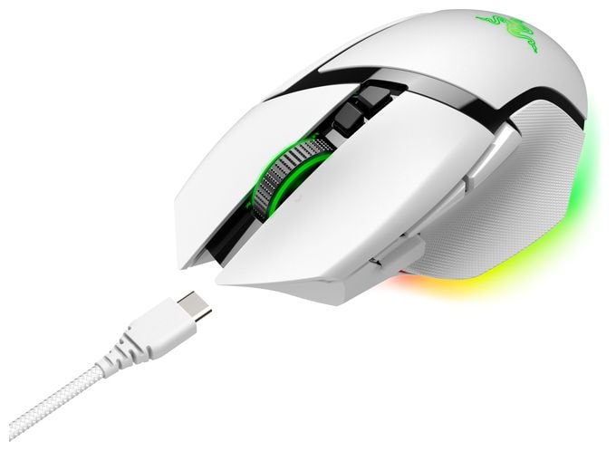 30000 DPI Gaming Maus Optisch  Basilisk V3 Pro (Weiß) 