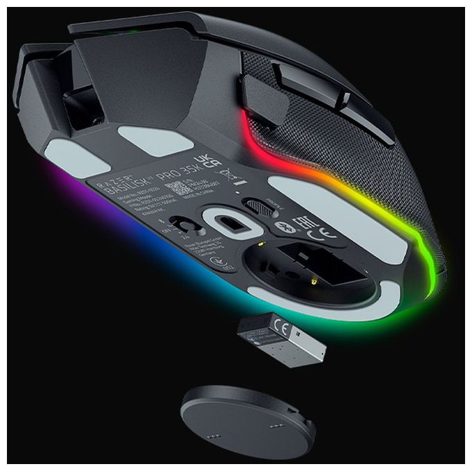 35000 DPI Gaming Maus Optisch  Basilisk V3 Pro (Schwarz) 