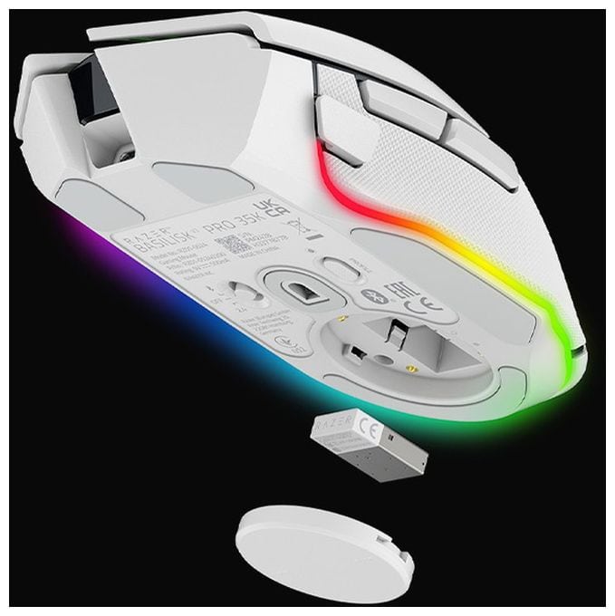 35000 DPI Gaming Maus Optisch  Basilisk V3 Pro (Weiß) 