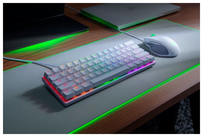 RGB-LED Gaming Tastatur USB  Huntsman Mini (Weiß) 