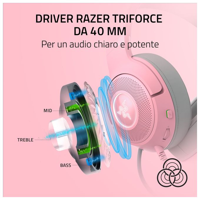 Over Ear Kopfhörer Kabelgebunden  Kraken Kitty V2 (Rose) 