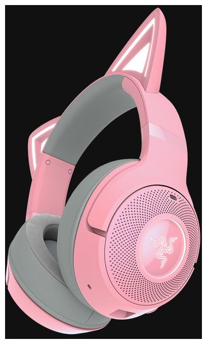 Over Ear Bluetooth Kopfhörer kabellos 40 h Laufzeit  Kraken Kitty V2 (Pink) 